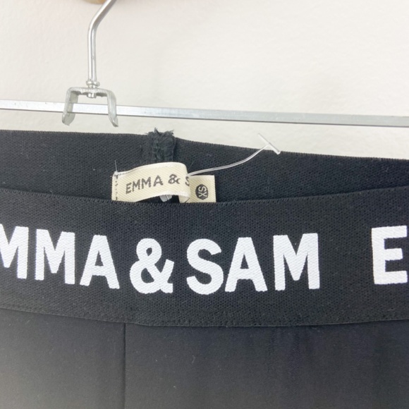 LF Emma & Sam black spell out nylon leggings XS - Picture 4 of 6